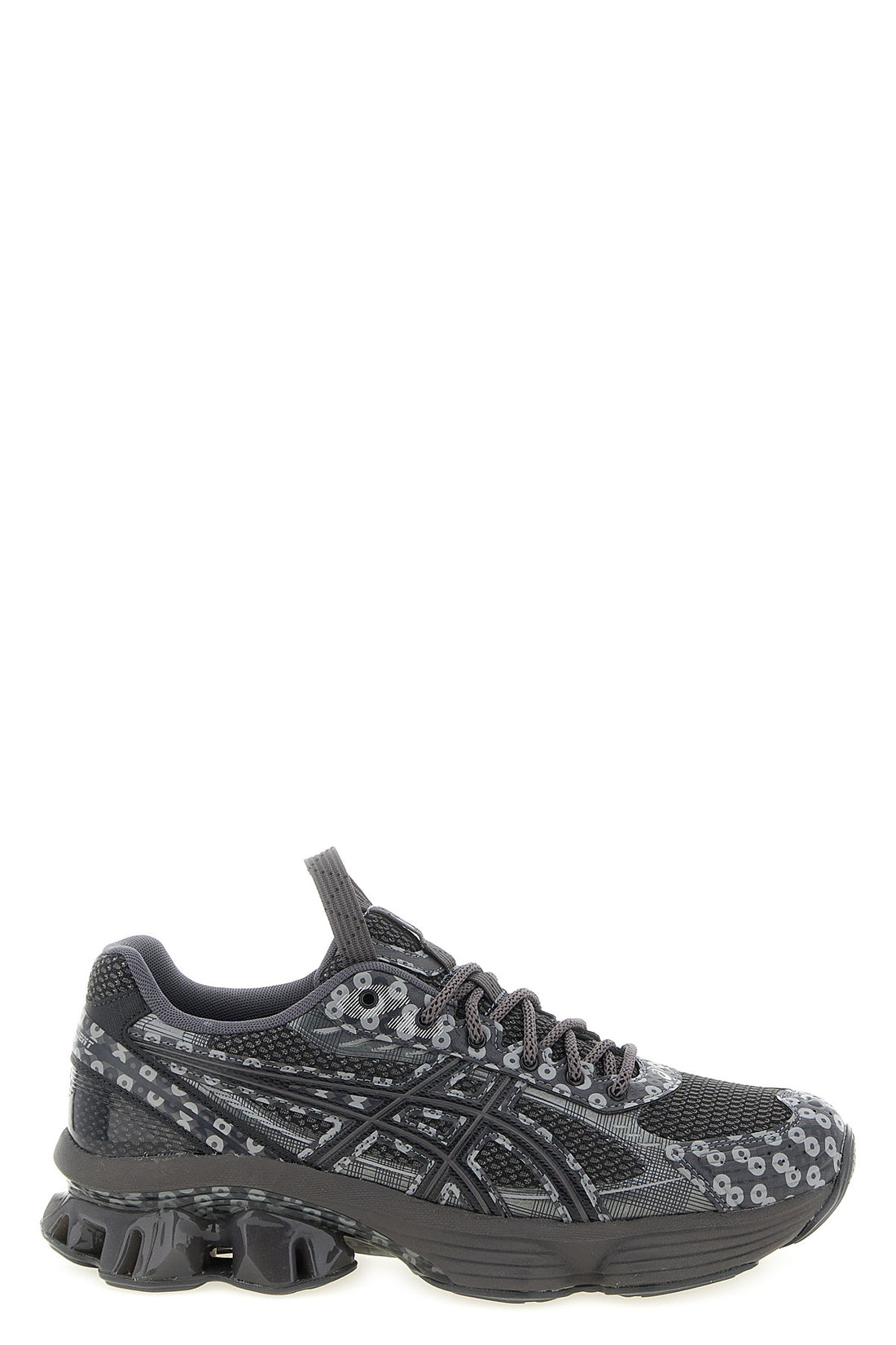 ASICS 10 us7-s gel-kinetic fluent sneakers in technical fabric and mesh