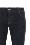 the conforti khaite jeans feature a sartorial construction that redefines the