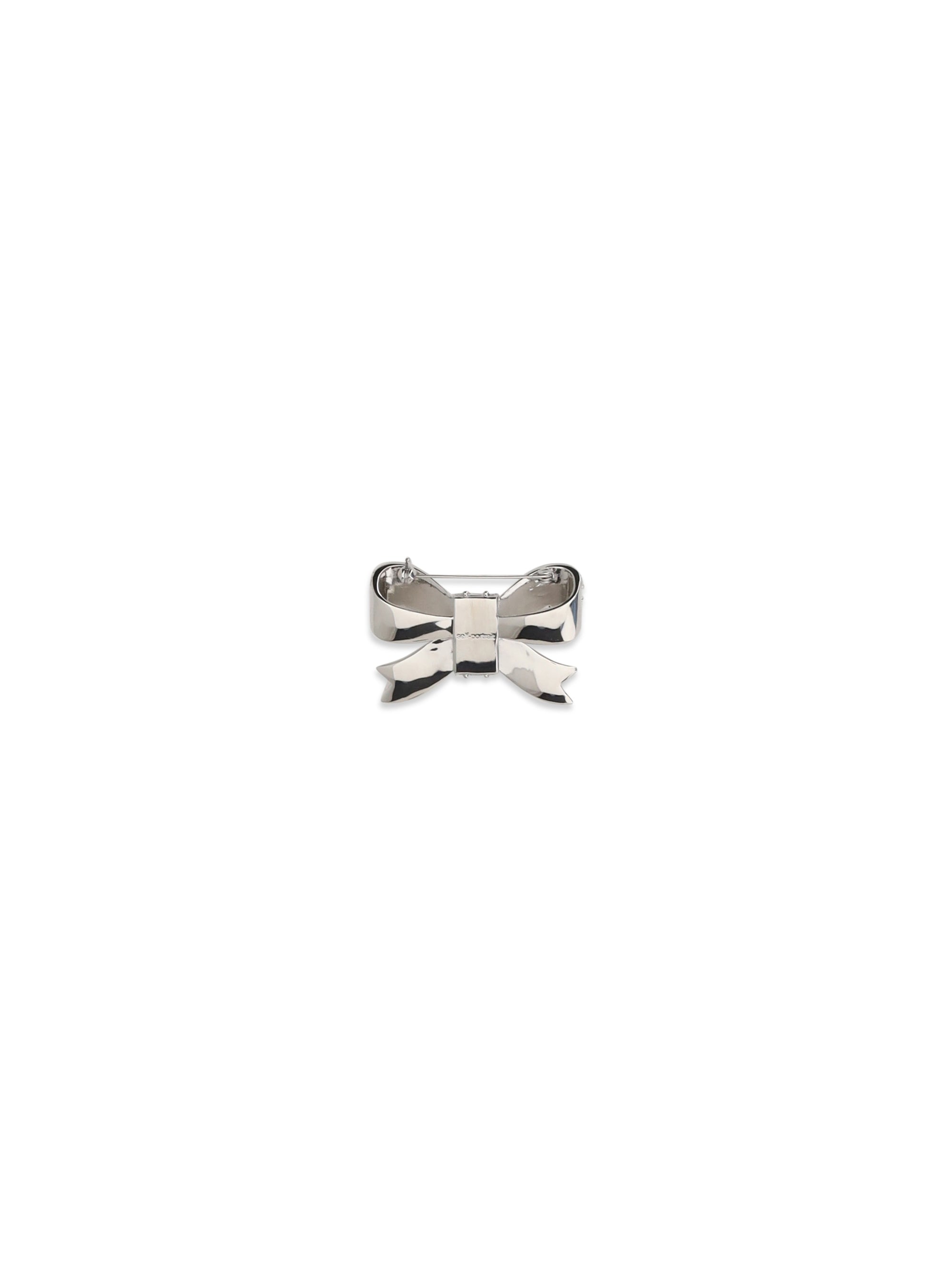 crystal bow brooch