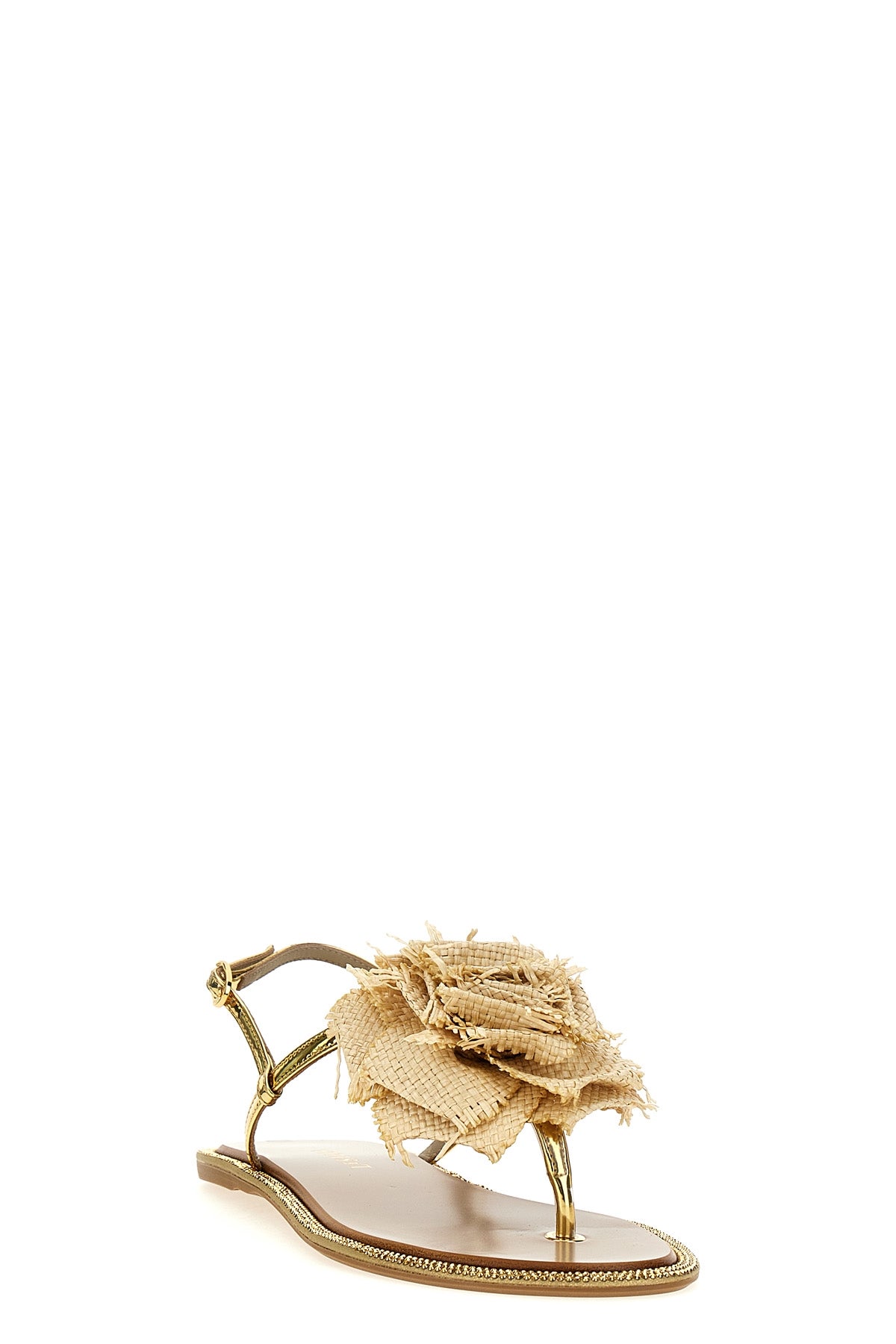 rose leather sandals