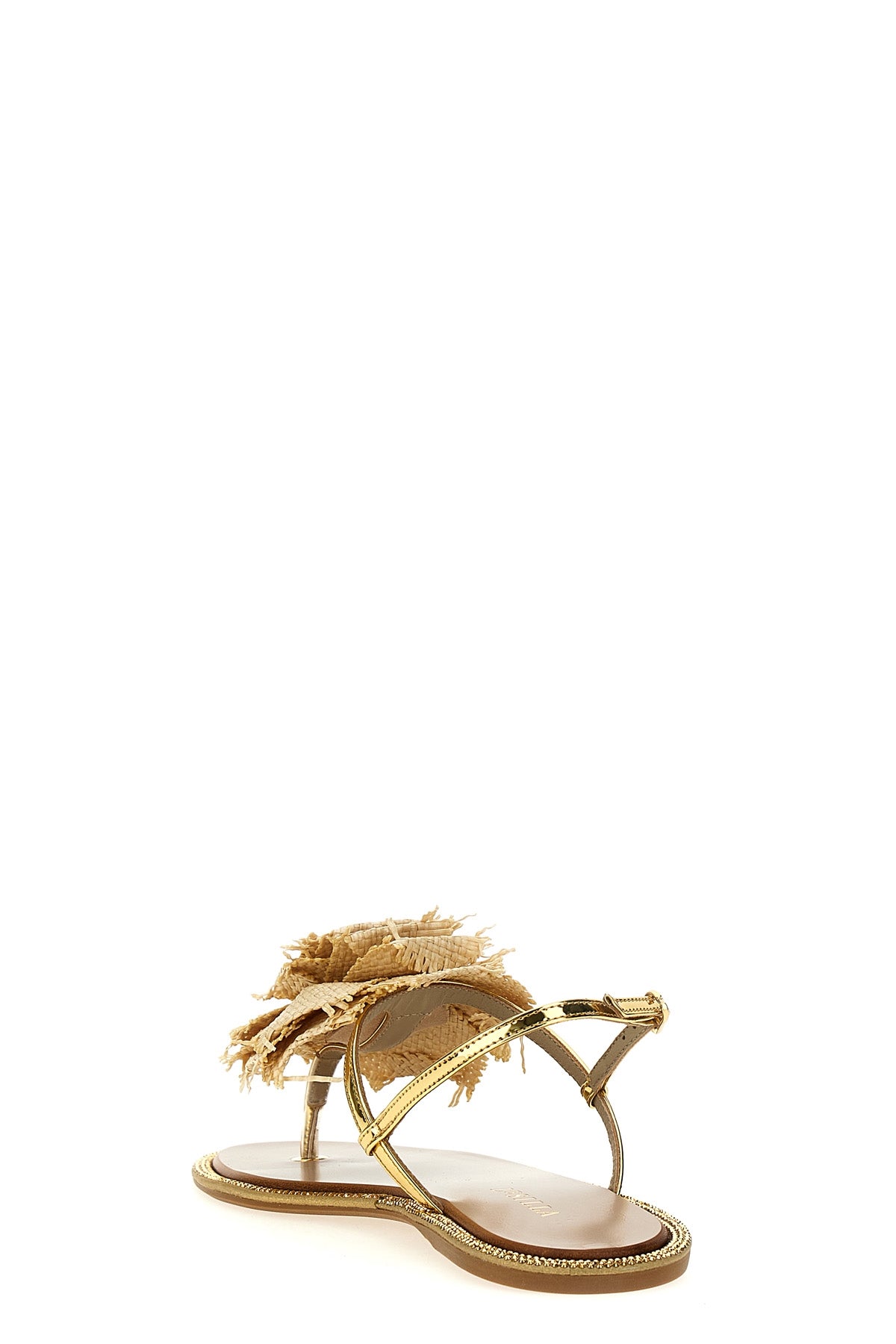 rose leather sandals