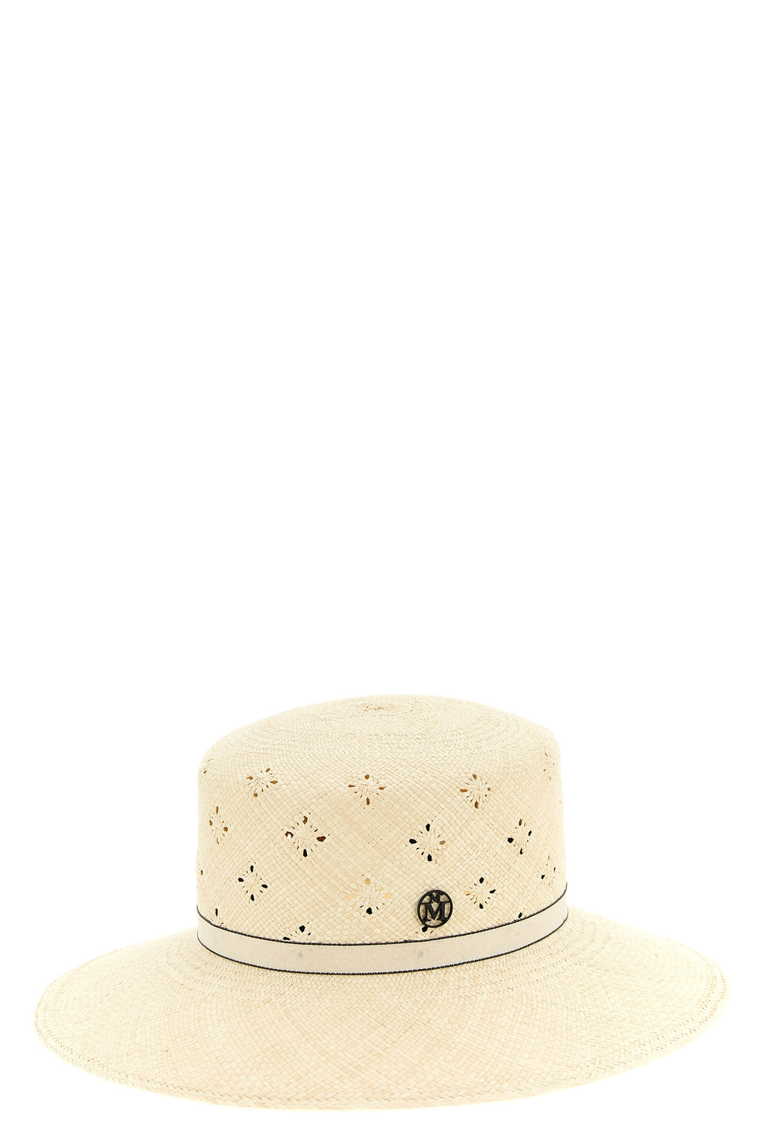 MAISON MICHEL M ludi hat in naturally woven straw