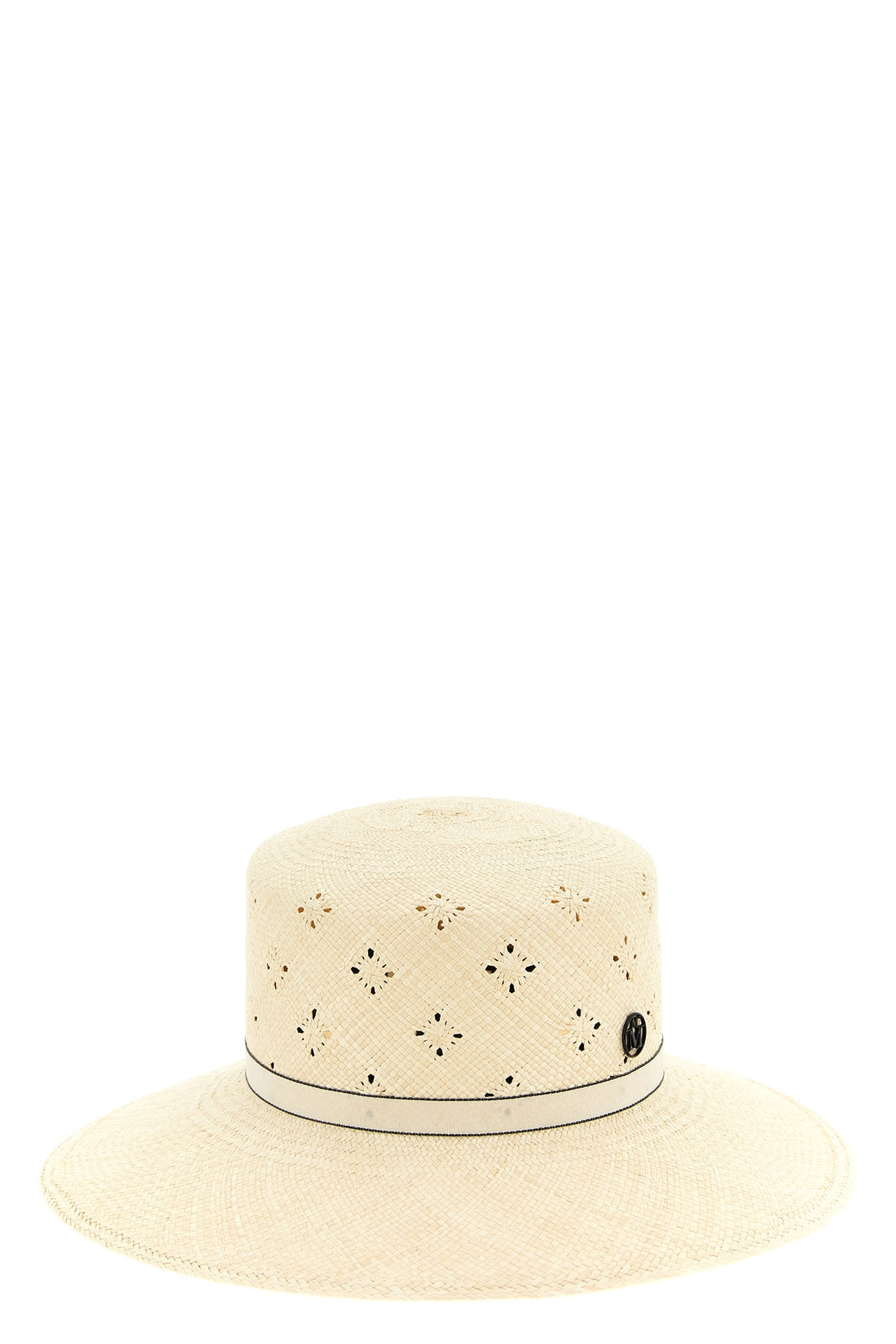 MAISON MICHEL M ludi hat in naturally woven straw
