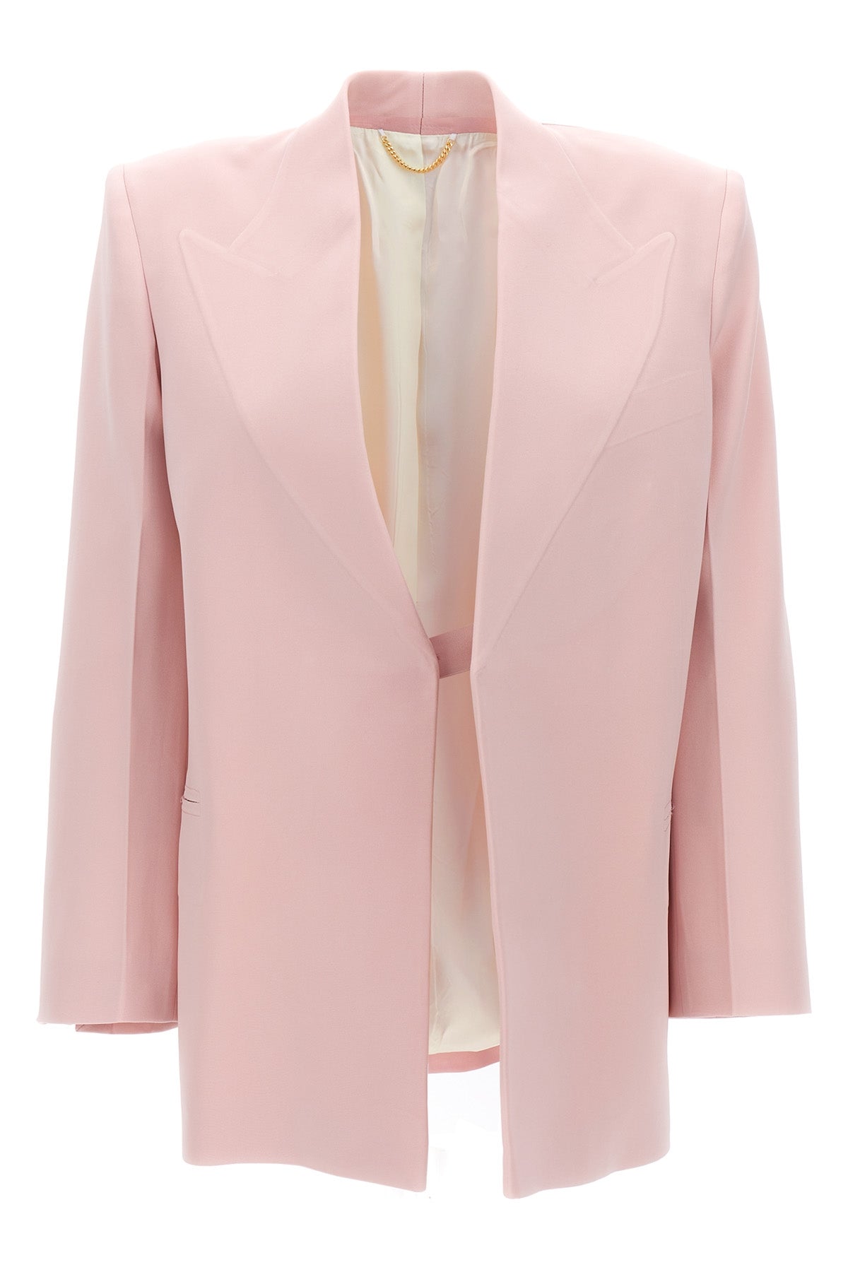 single breast cady viscose blend blazer