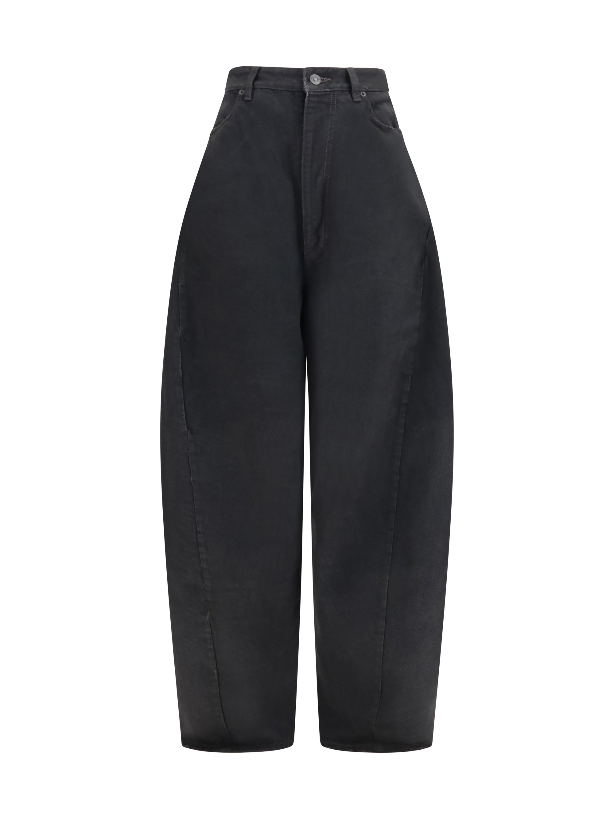 high-waisted twisted-seam pants