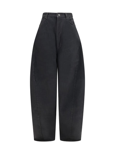 high-waisted twisted-seam pants