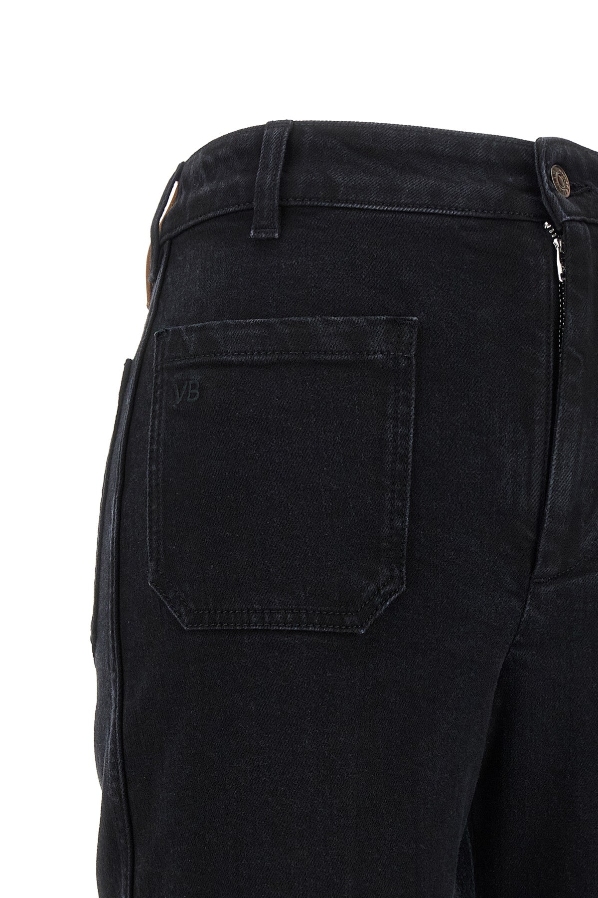 alina jeans in washed black cotton denim