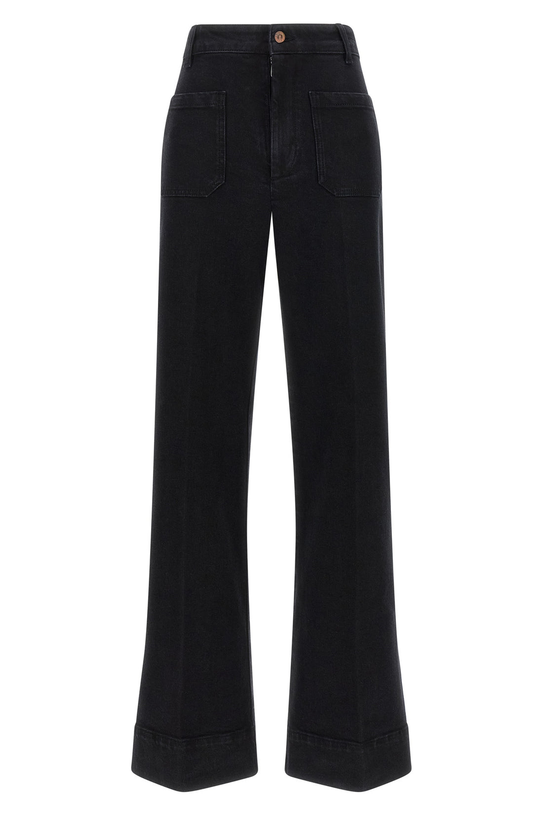 VICTORIA BECKHAM 24-32 alina jeans in washed black cotton denim