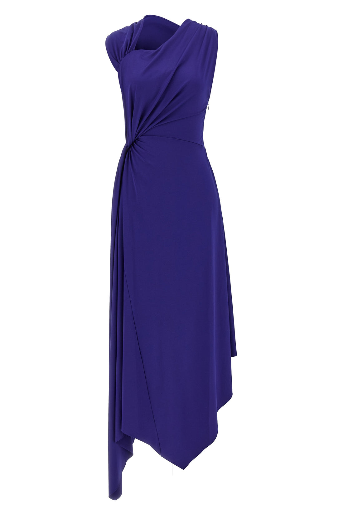 VICTORIA BECKHAM 8 fluid drape midi dress in stretch fabric