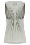 split tank top in cotton and linen blend