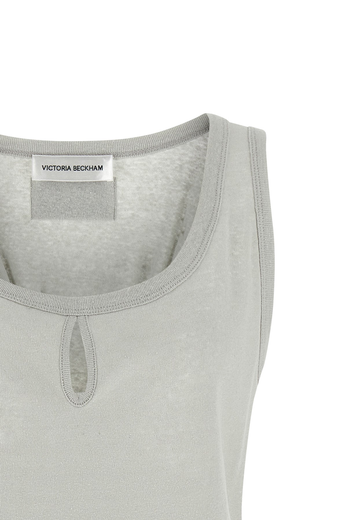 split tank top in cotton and linen blend