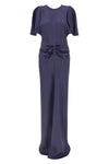 long satin dress isabella tight at the waist