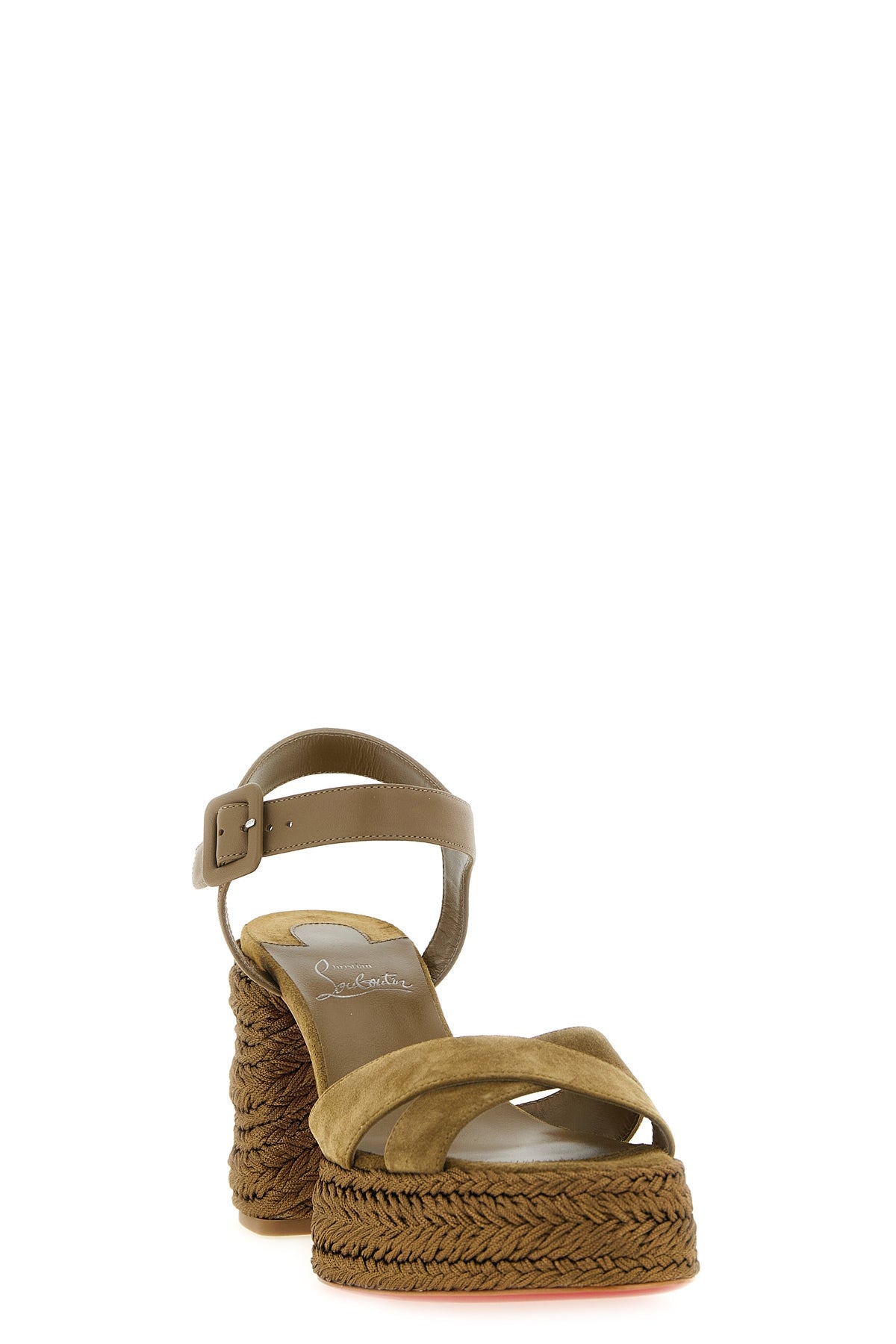 calakala veau velours and tone-on-tone smooth leather espadrilles