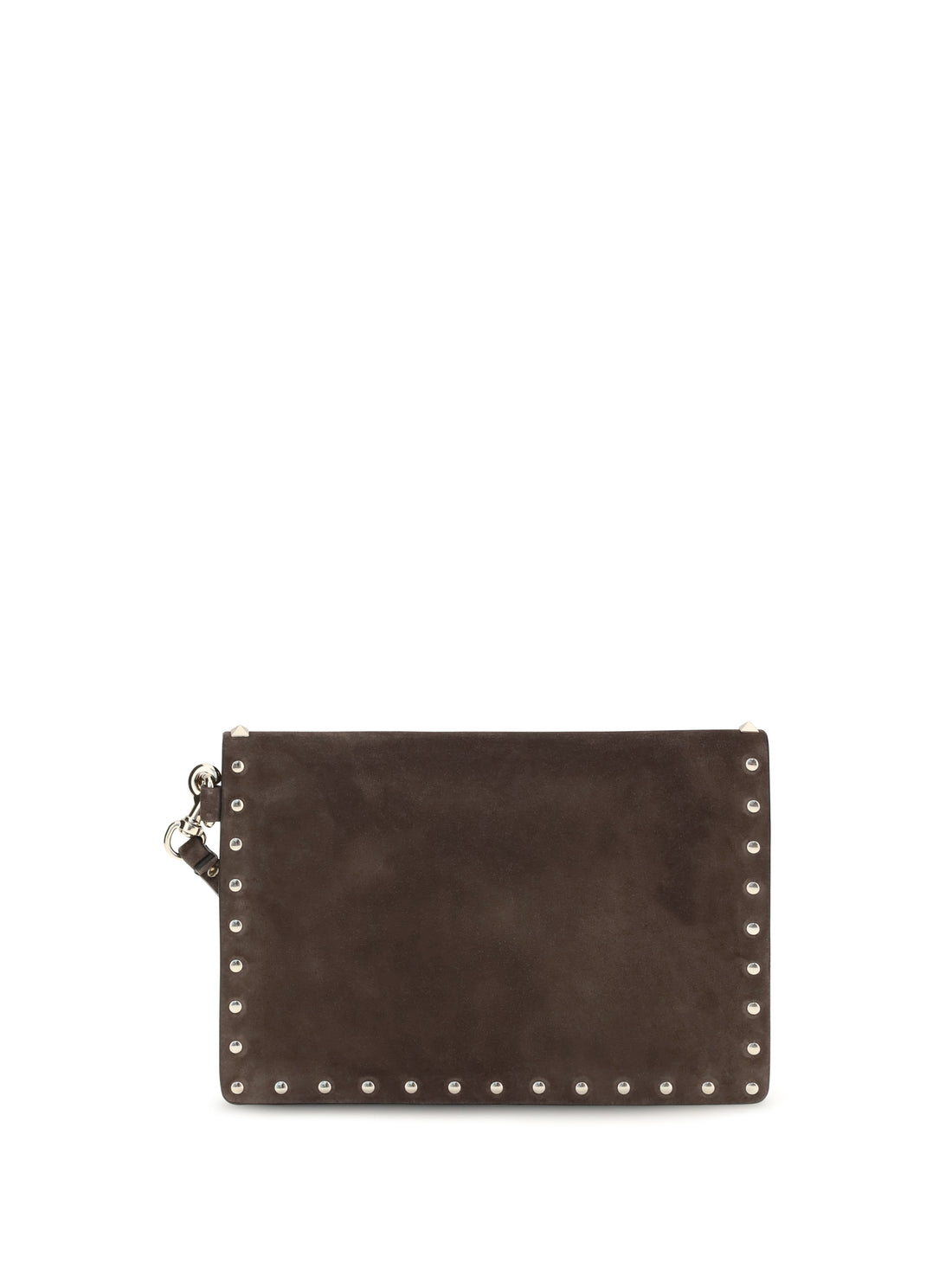 VALENTINO GARAVANI OS medium rockstud clutch in suede