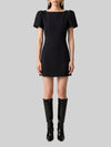 double crepe mini dress