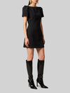 double crepe mini dress