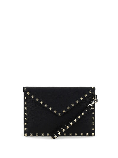 rockstud pouch in leather