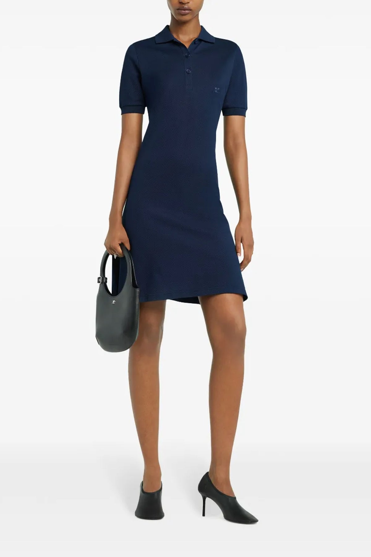 piqué cotton polo mini dress