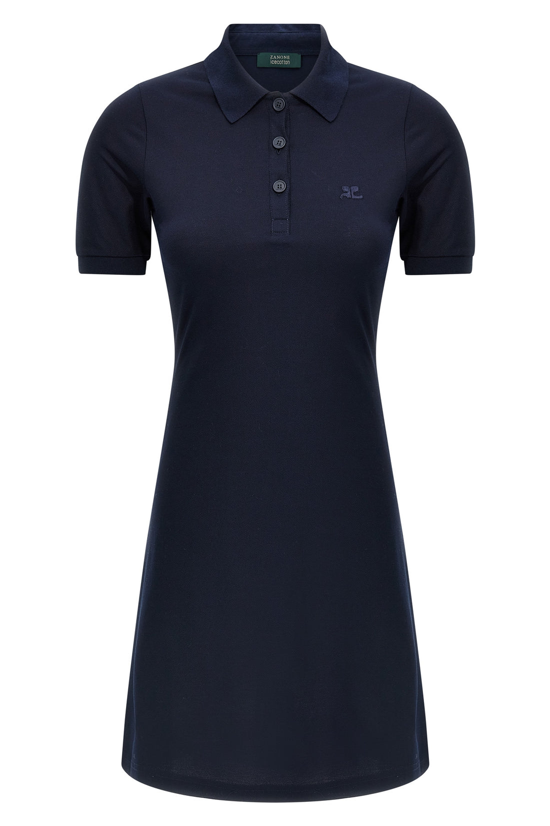 COURRÈGES M piqué cotton polo mini dress