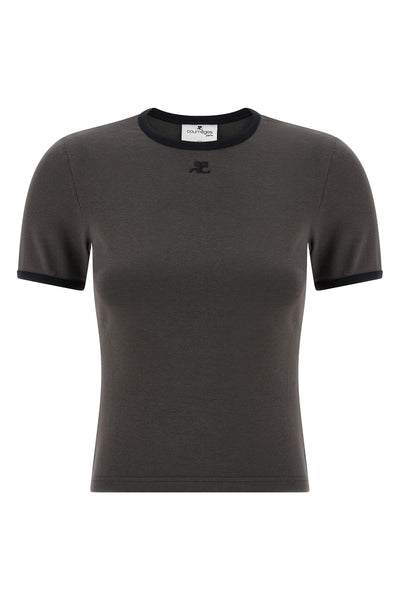 signature contrast cotton t-shirt