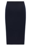 loop rib knit ribbed knit midi skirt