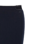 loop rib knit ribbed knit midi skirt
