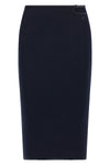 loop rib knit ribbed knit midi skirt