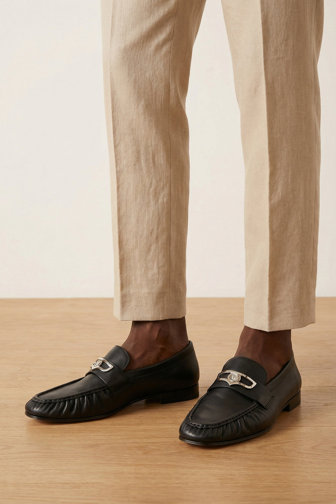 CHRISTIAN LOUBOUTIN 40 mocallista loafers in lux nappa leather