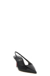 the christian louboutin miss z slingback shoe stands out for its tapered silhoue