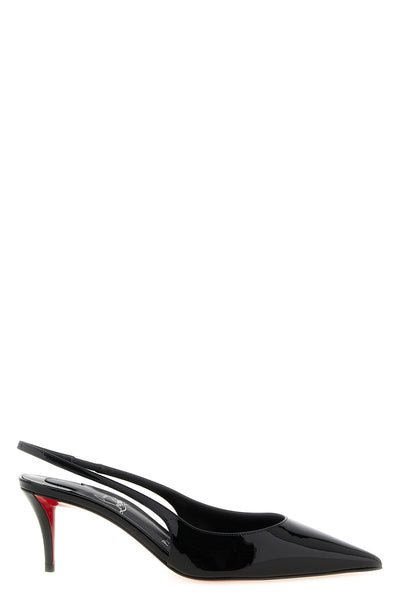 the christian louboutin miss z slingback shoe stands out for its tapered silhoue