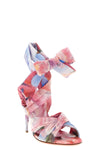 affabula sandals in peonies print chiné fabric