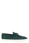 chambeliboat lace up slip-on loafers in grain de poudre nabuck