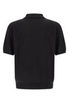borges top polo shirt in lightweight cashmere linen and silk blend fabric