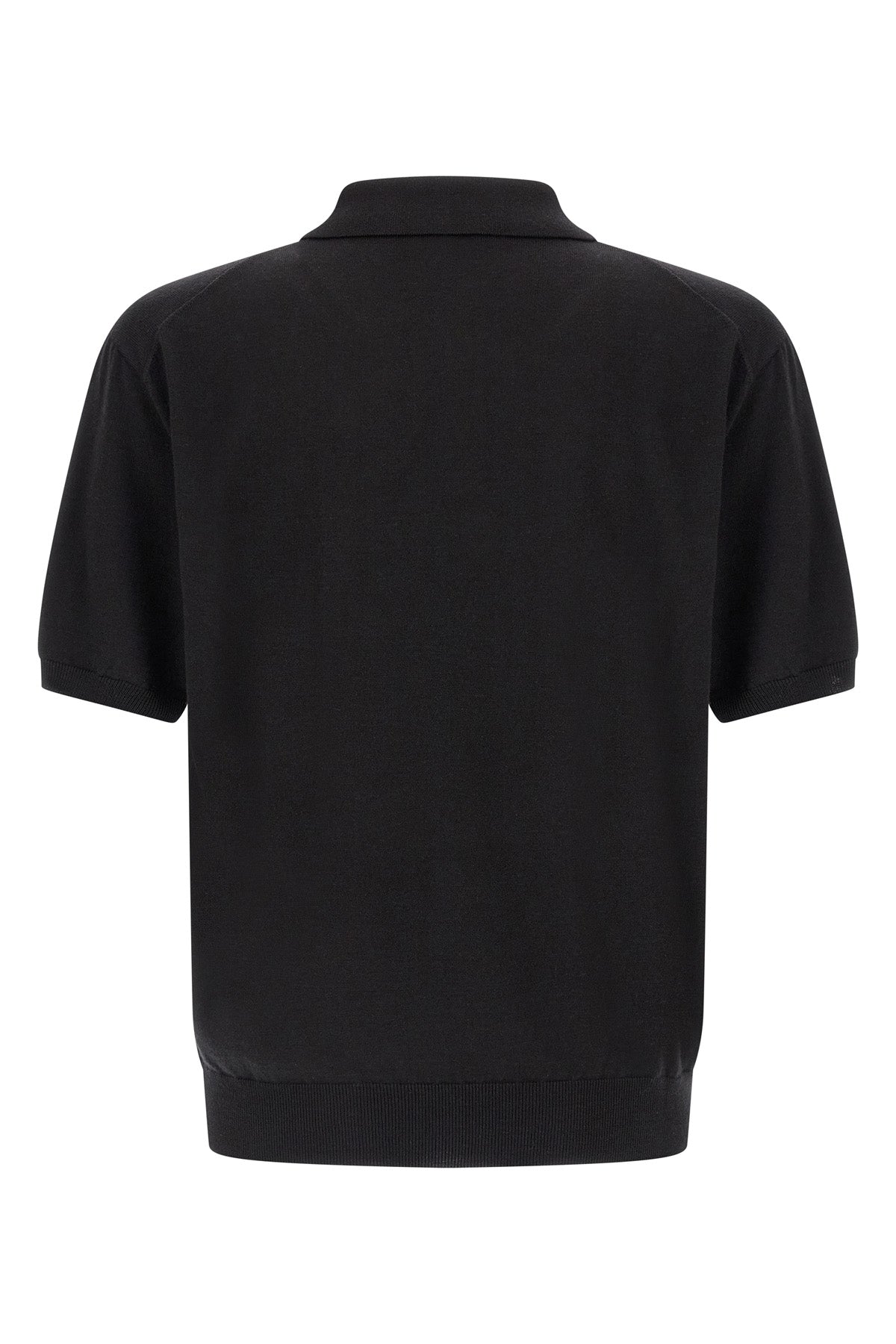 borges top polo shirt in lightweight cashmere linen and silk blend fabric