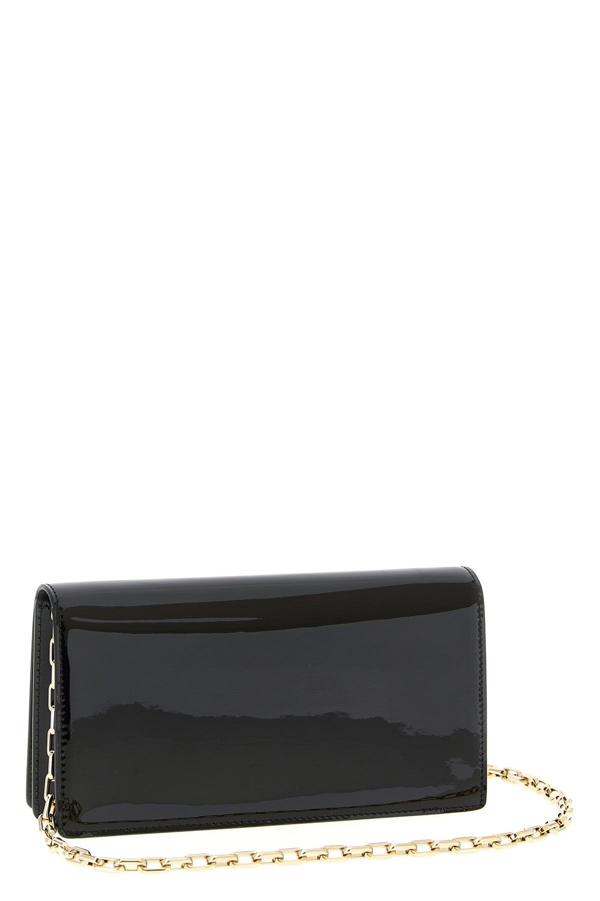 bettina patent calf leather clutch