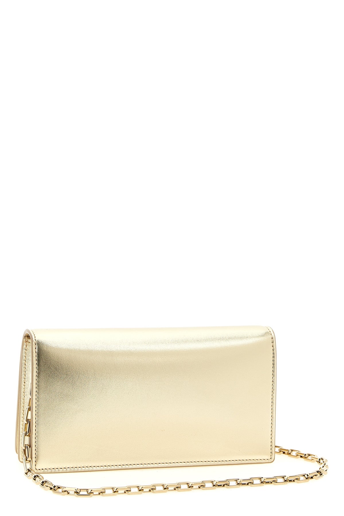 bettina clutch in laminated lamb nappa leather
