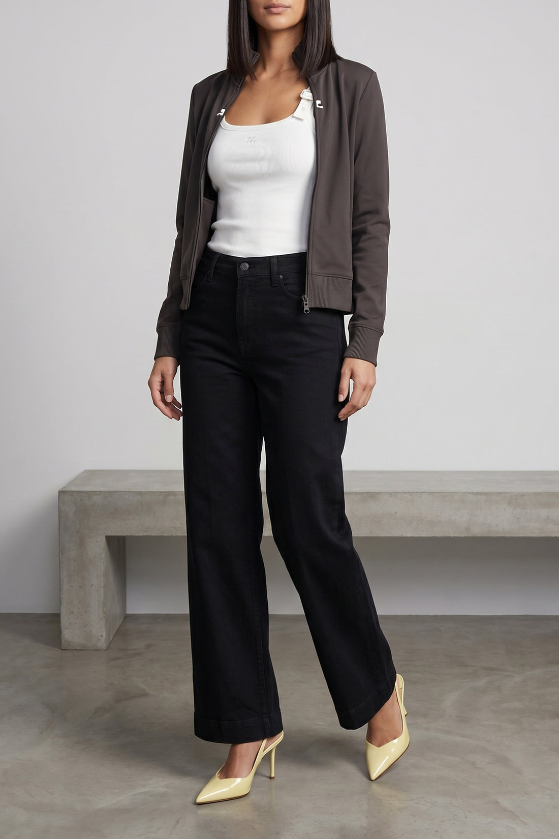 COURRÈGES L tracksuit interlock jersey sweatshirt