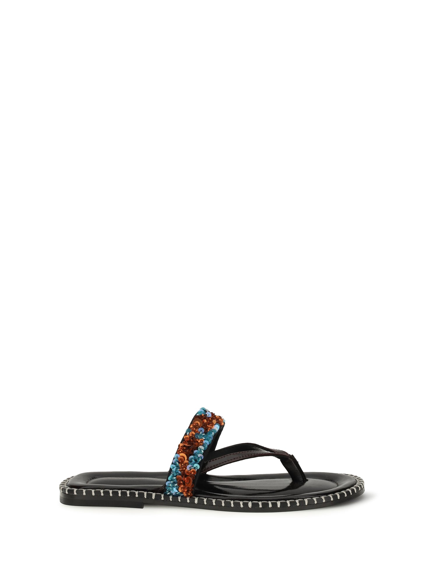 DRIES VAN NOTEN 36 slip-on leather sandals with sequins