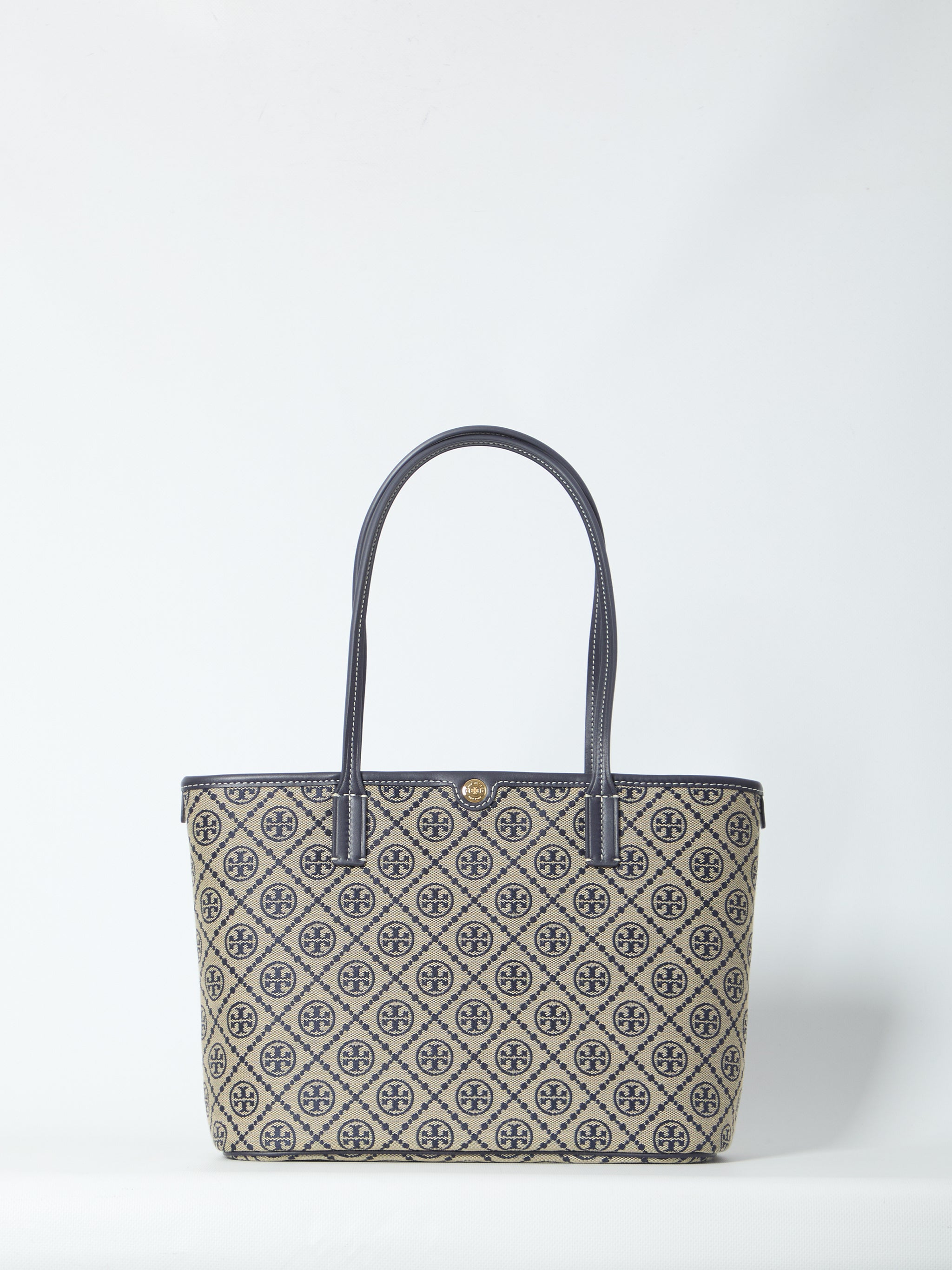 t monogram tote bag small