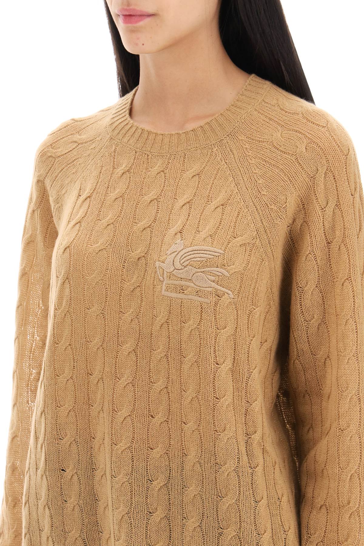 cashmere sweater with pegasus embroidery