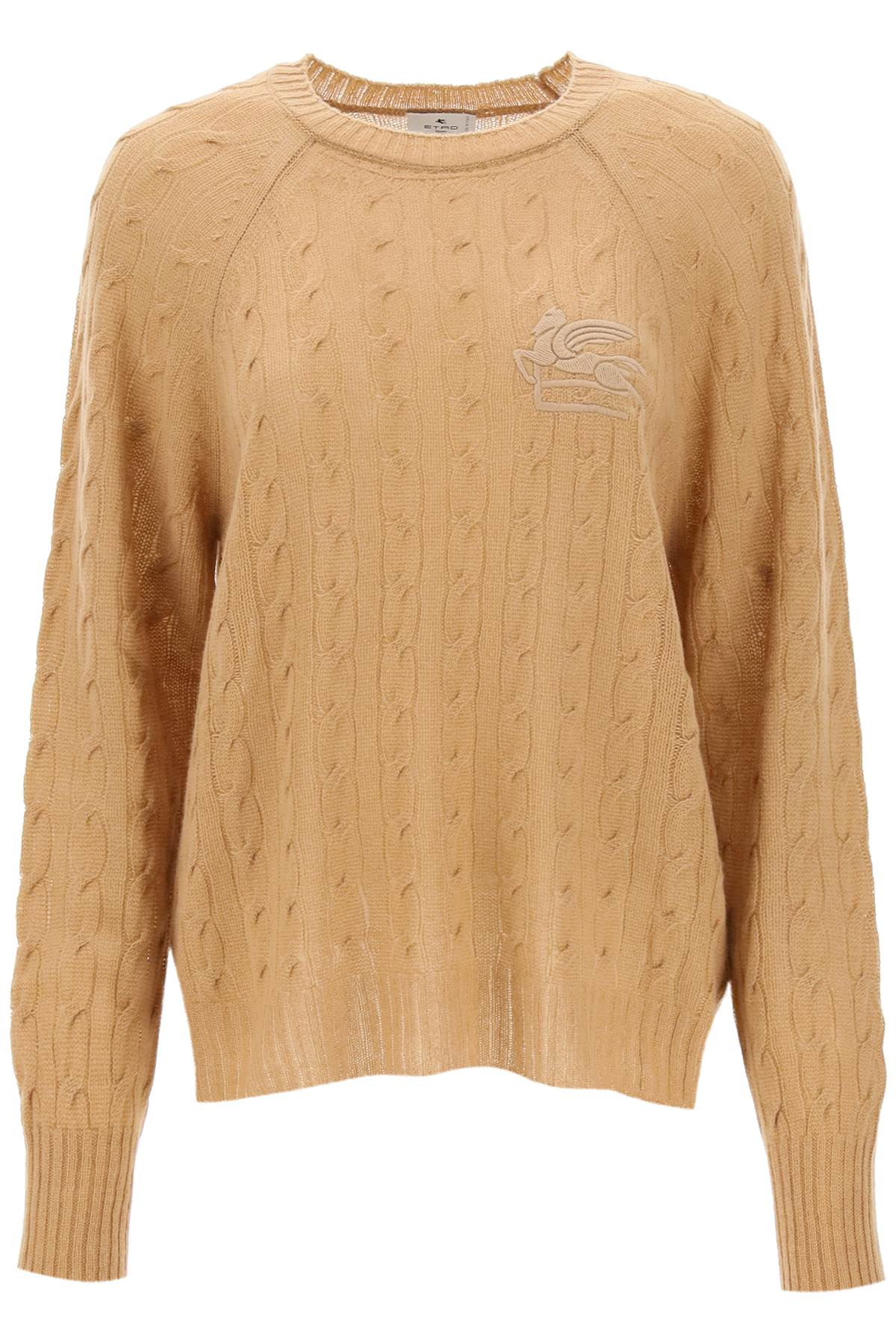 cashmere sweater with pegasus embroidery