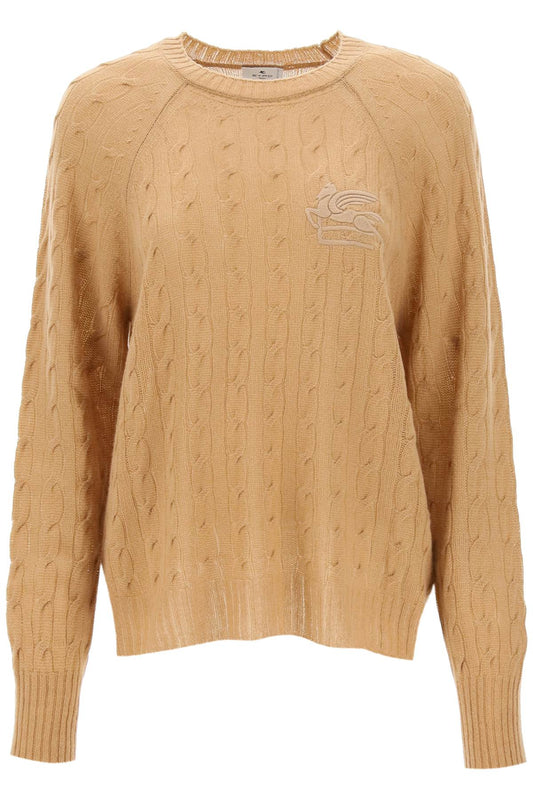 cashmere sweater with pegasus embroidery