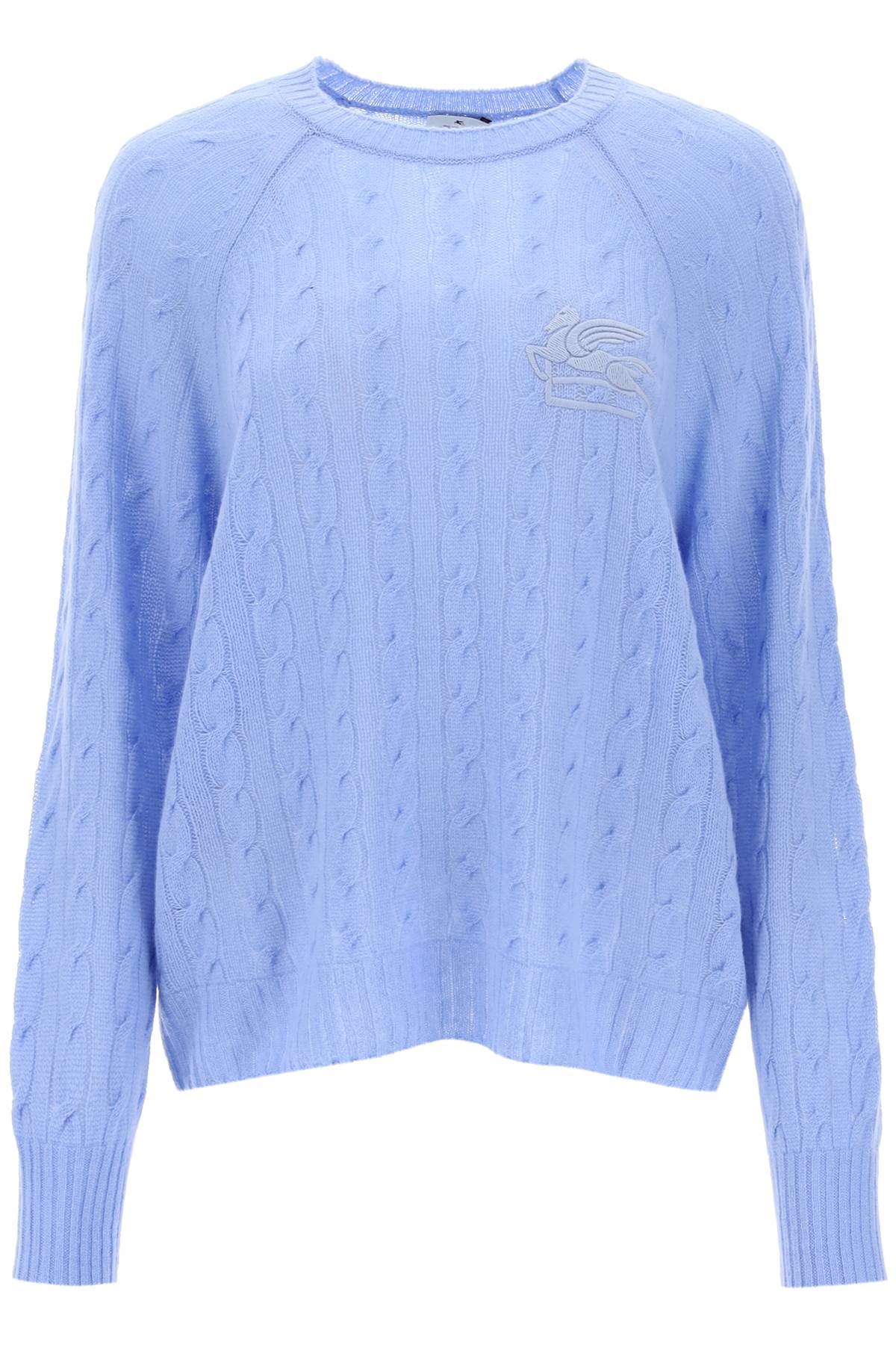 cashmere sweater with pegasus embroidery