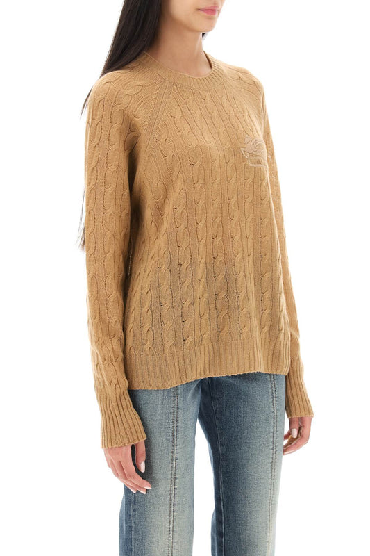 cashmere sweater with pegasus embroidery