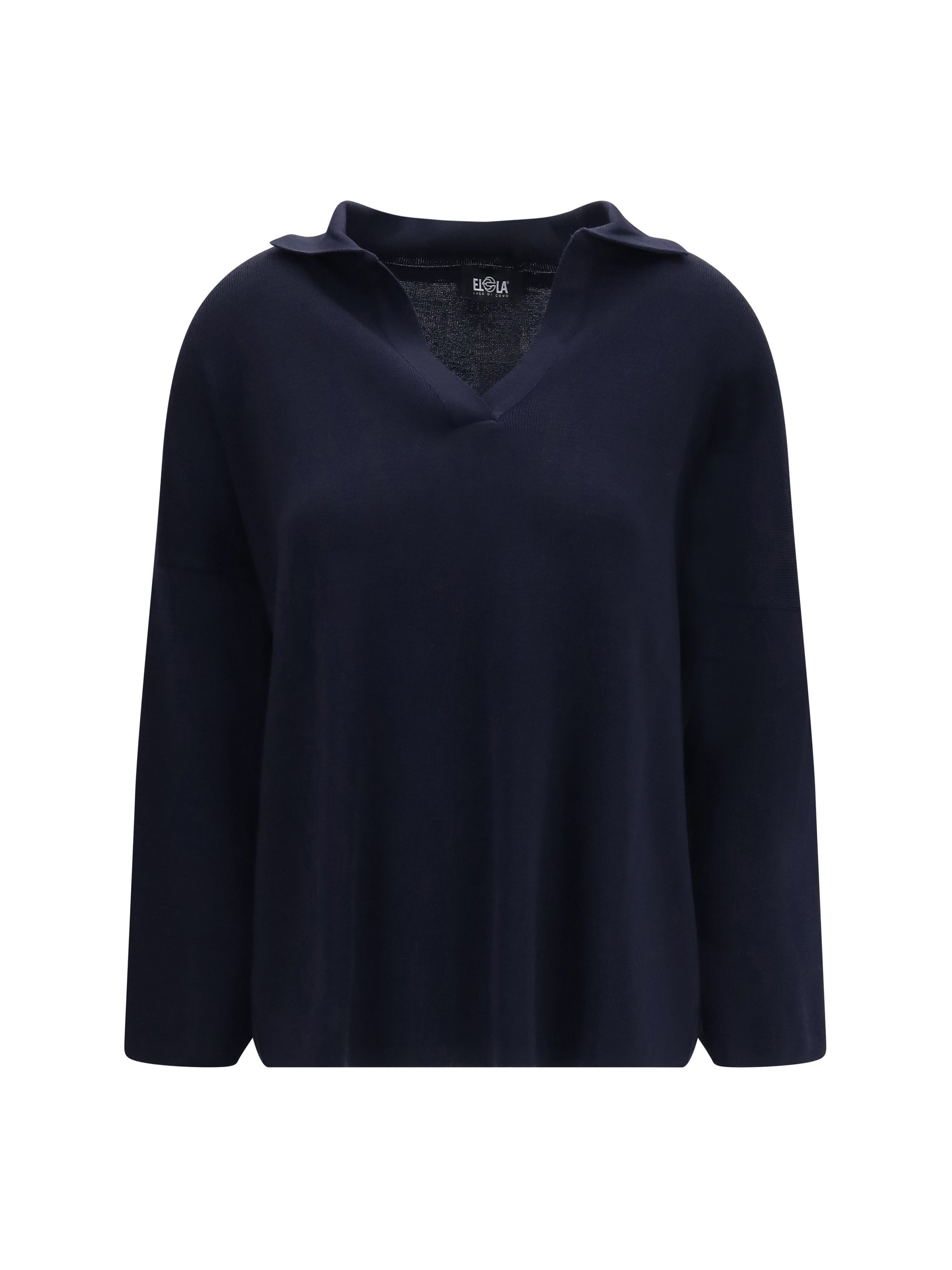 wool polo collar sweater