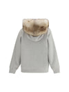 hoodie features a hood lined in shearling