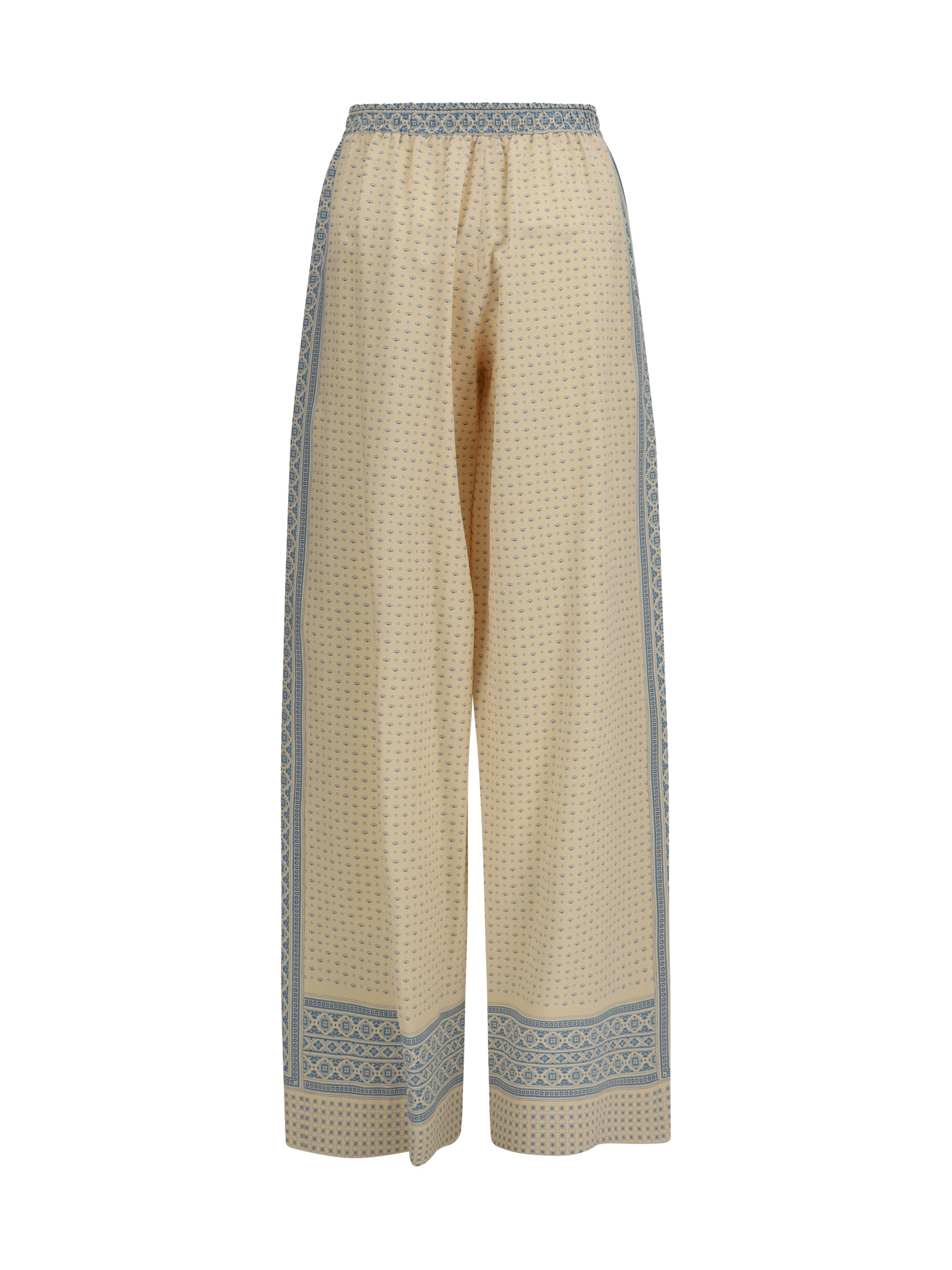 printed silk pants