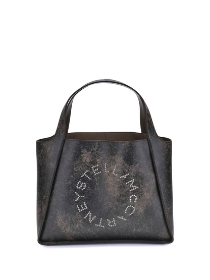 STELLA MCCARTNEY OS aged effect tote bag