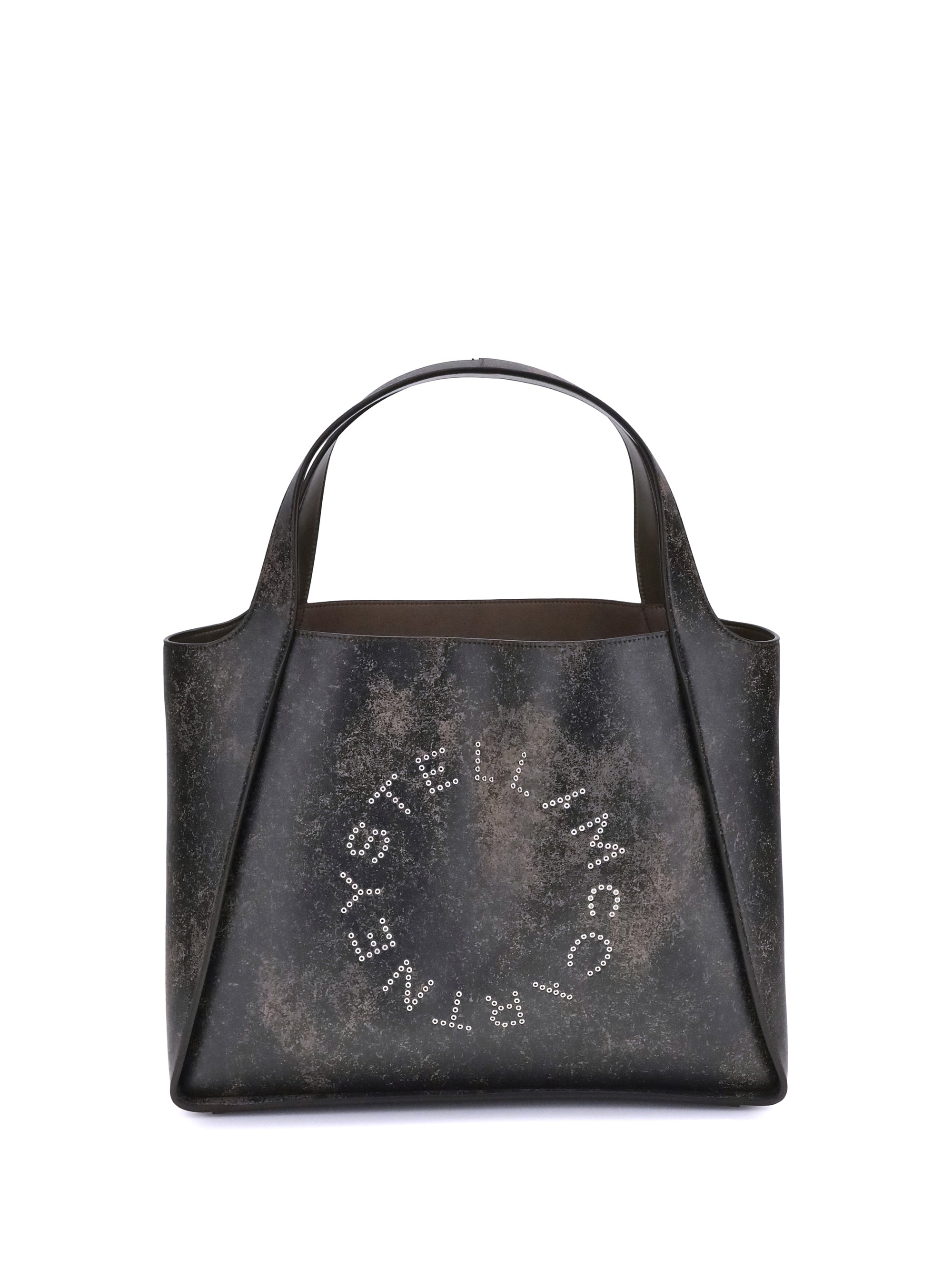 aged effect tote bag