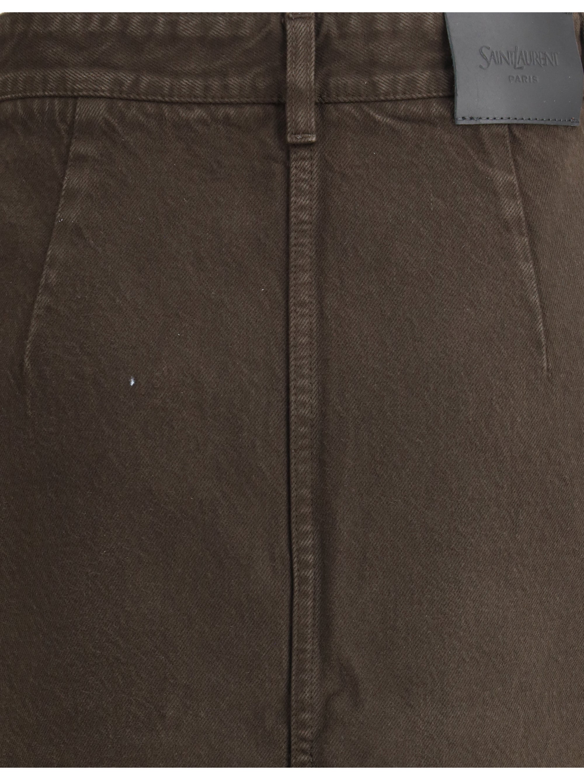 SAINT LAURENT 25 denim pencil skirt